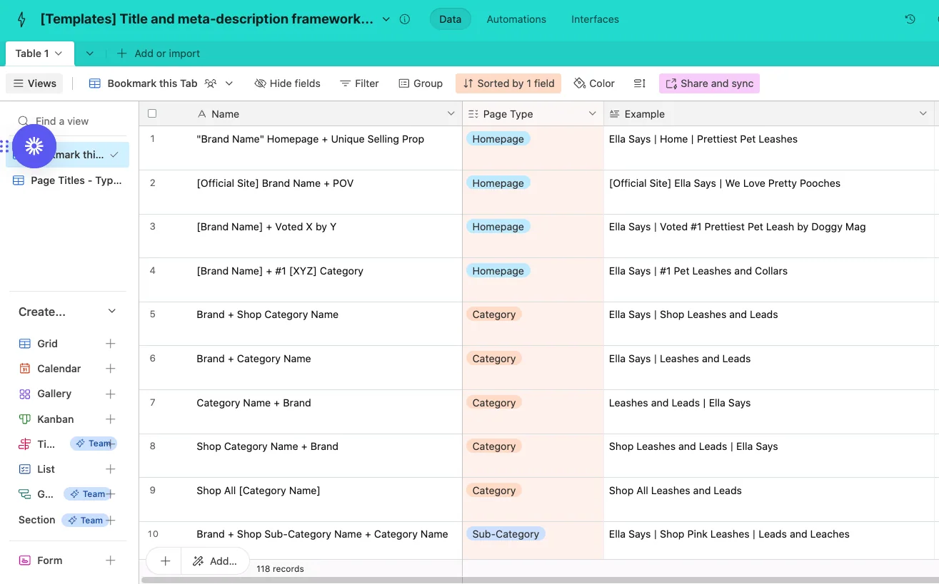 seo titles screenshot 